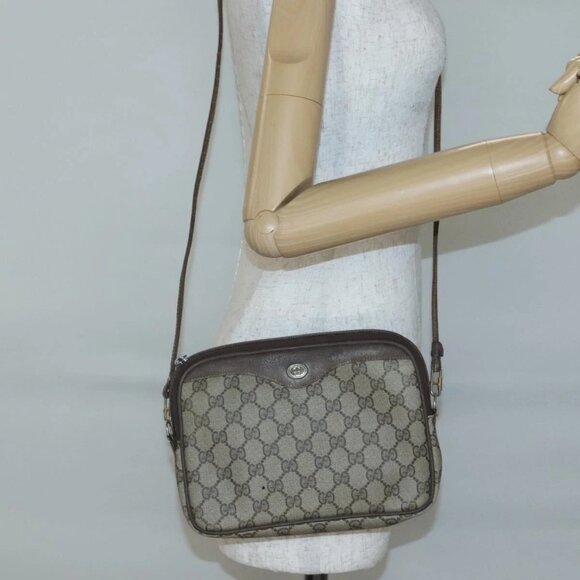 GUCCI GG Supreme Shoulder Bag PVC Beige Gold 56 02 068 Auth ep10564 - Picture 1 of 16